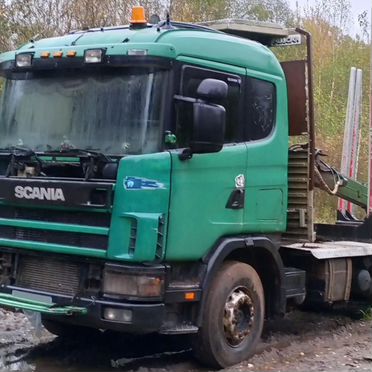 Лесовоз (сортиментовоз) Scania R144 GB с КМУ Loglift, 1999